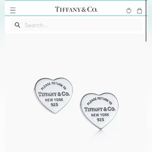 Silver Heart Tiffany Earrings